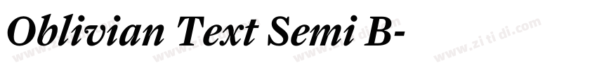 Oblivian Text Semi B字体转换